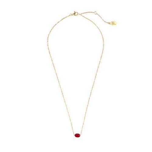 KETTING SOLO STONE GOUD ROOD